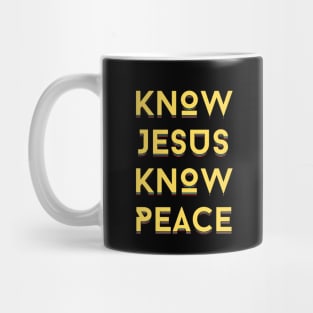 Know Jesus Know Peace | Christian Typography Mug